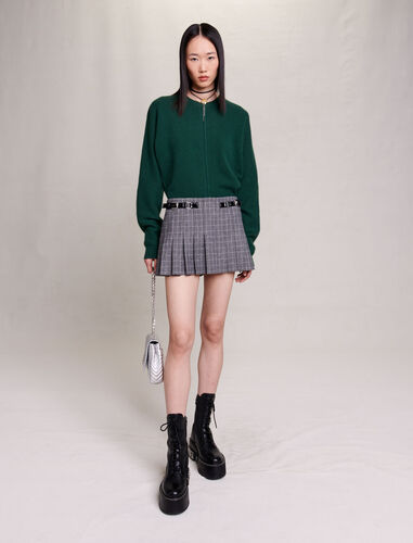 Short pleated skirt : Skirts & Shorts color Grey