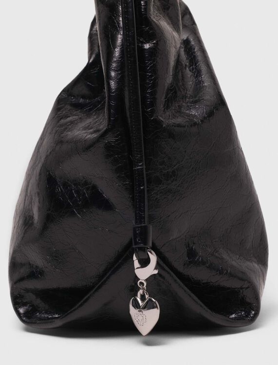 Crackled leather M Tote bag -  - MAJE