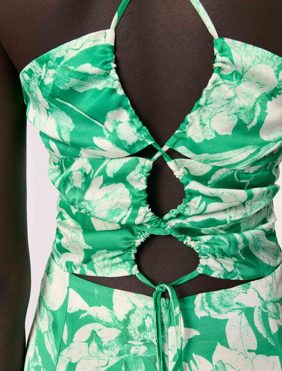 Patterned maxi dress - Dresses - MAJE