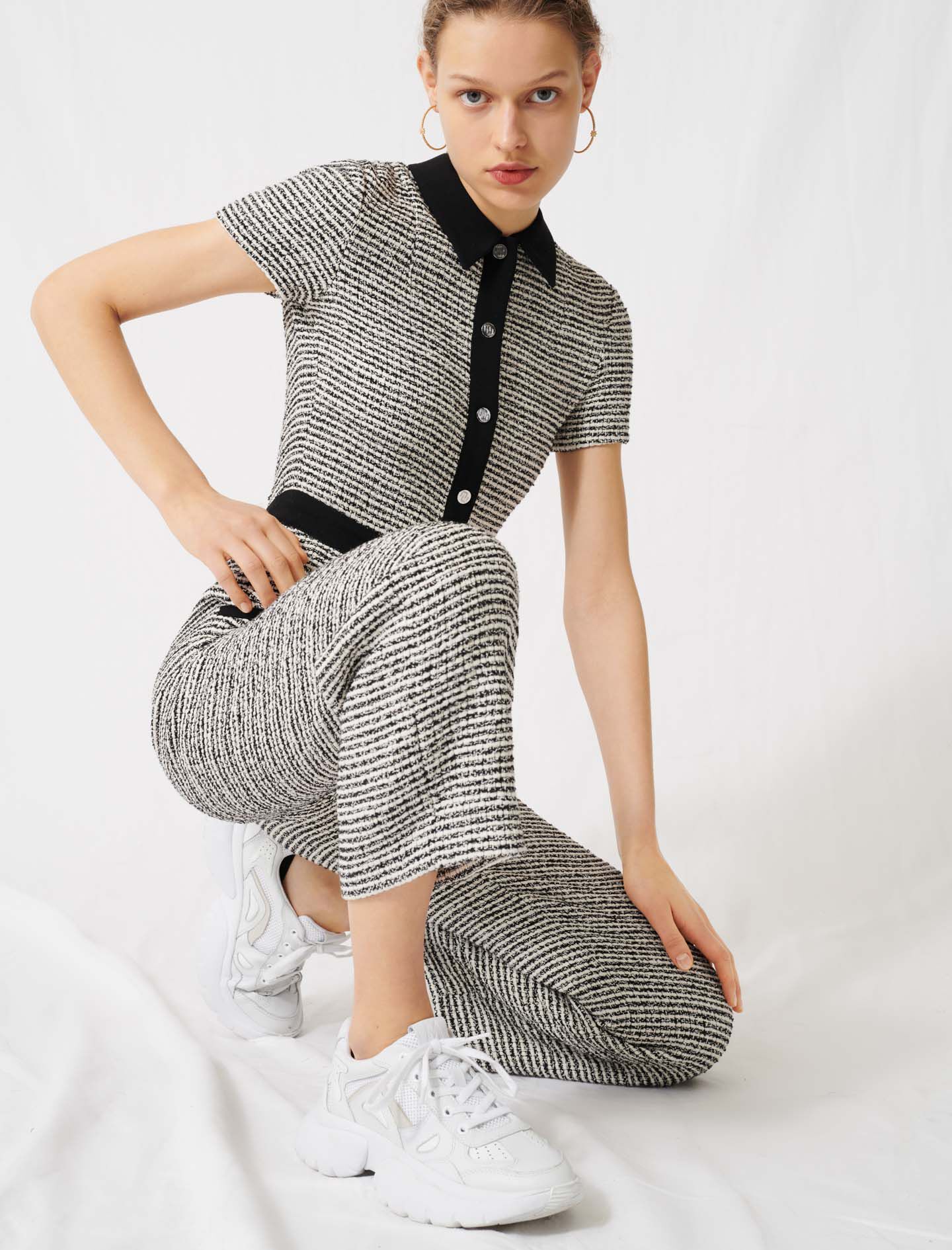 maje white jumpsuit