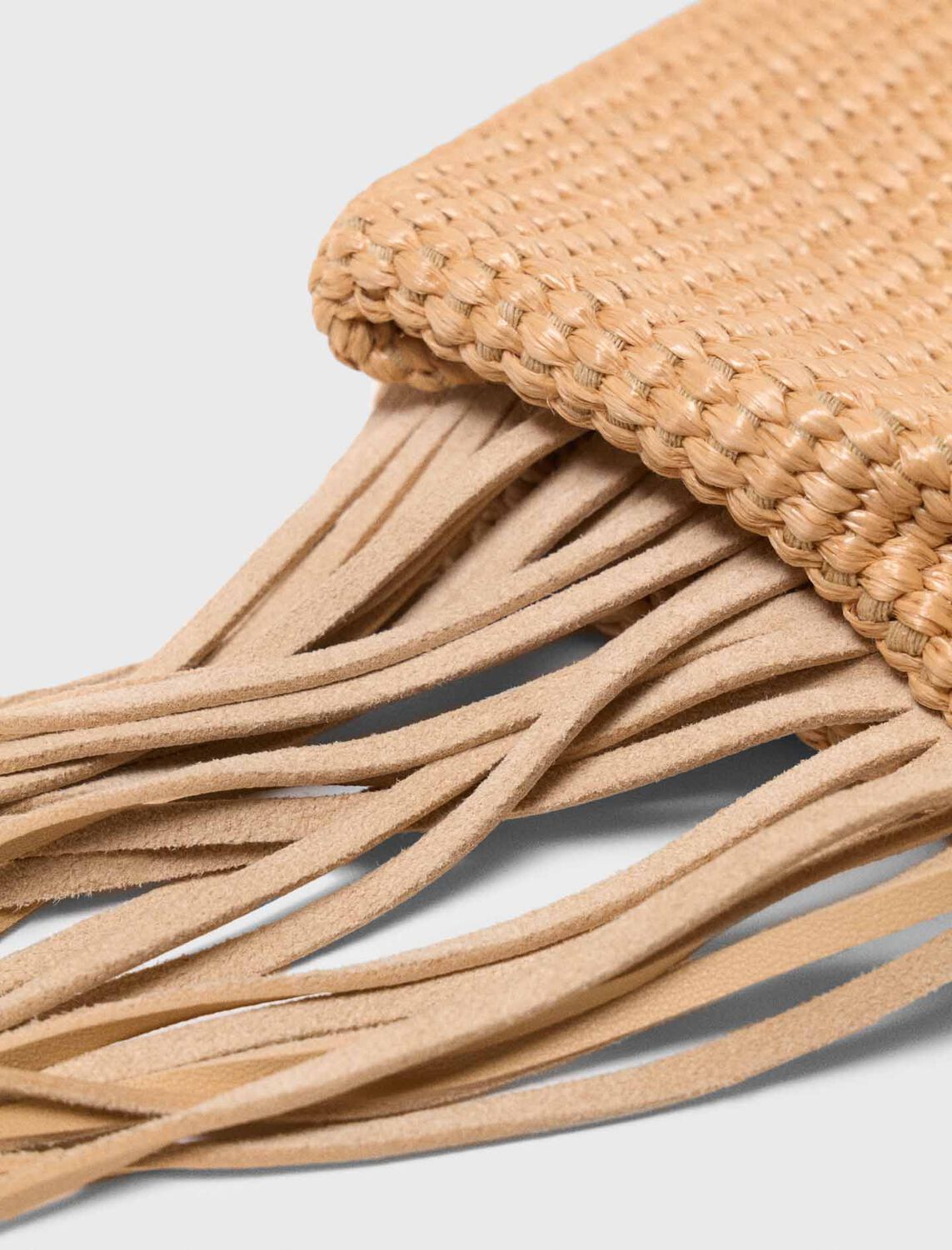 Miss M natural-look clutch bag : Small leather goods color Beige