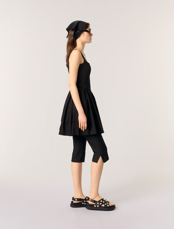 Short cotton dress : Dresses color Black