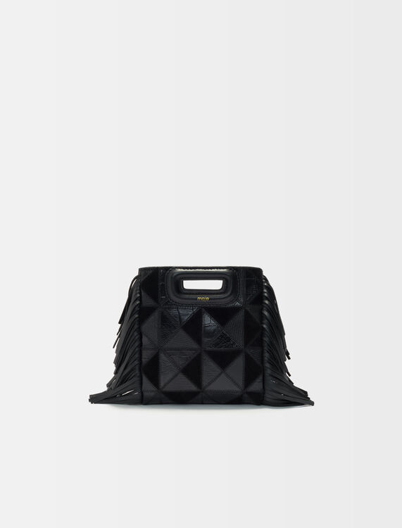 Leather patchwork Mini M bag - Evening capsule collection - MAJE
