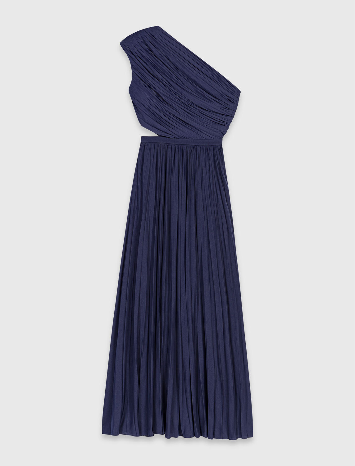 Asymmetrical pleated maxi dress - Dresses - MAJE