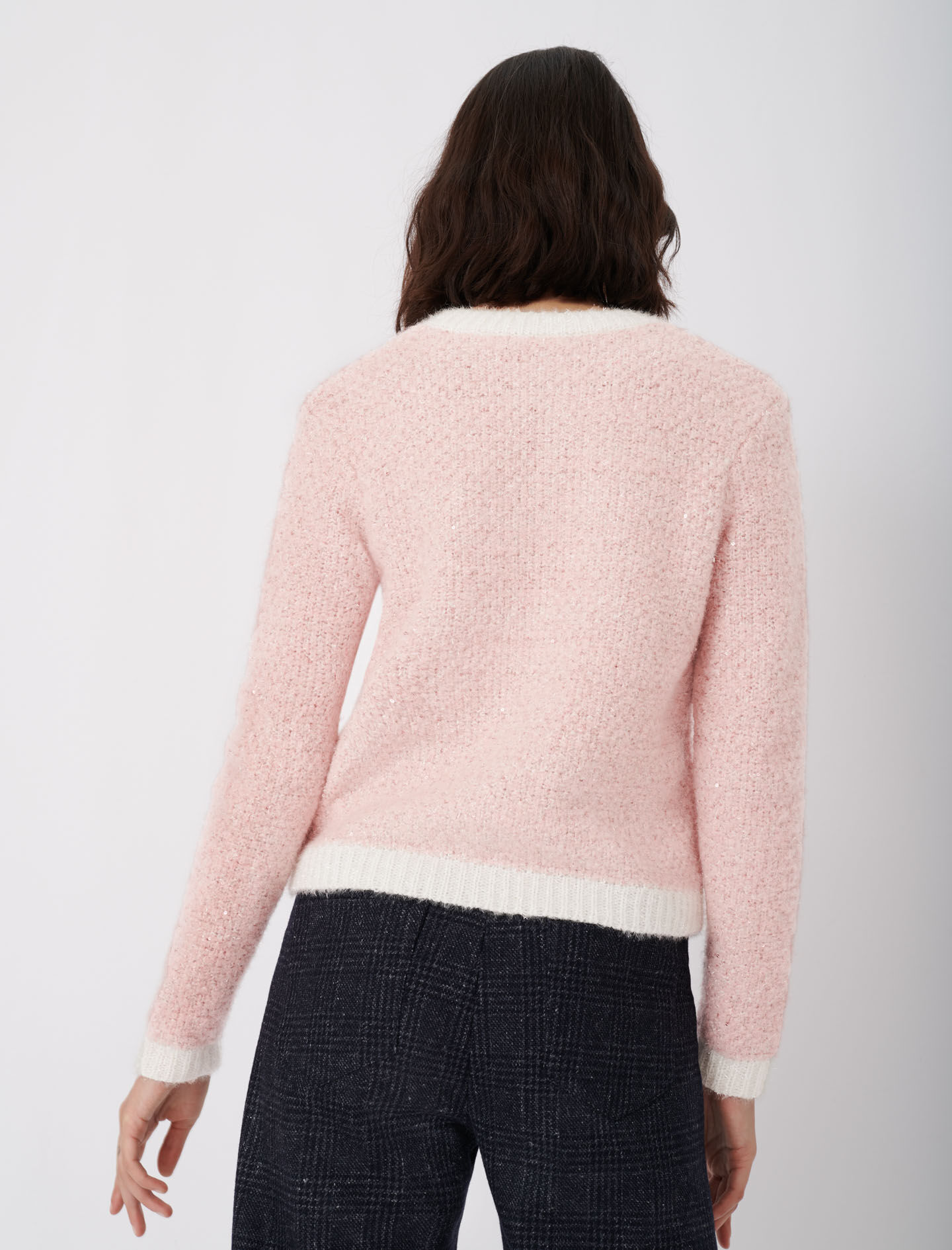 pale pink long cardigan