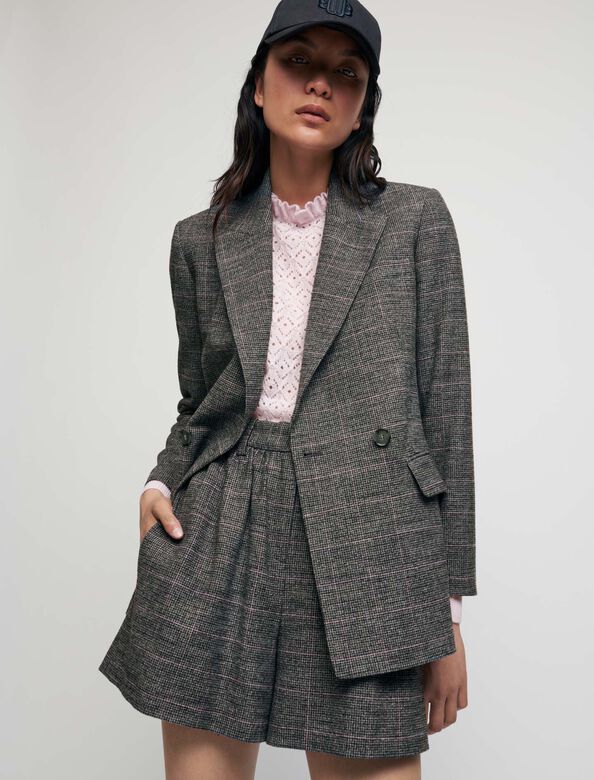 Slightly fitted checked jacket : Coats & Jackets color 