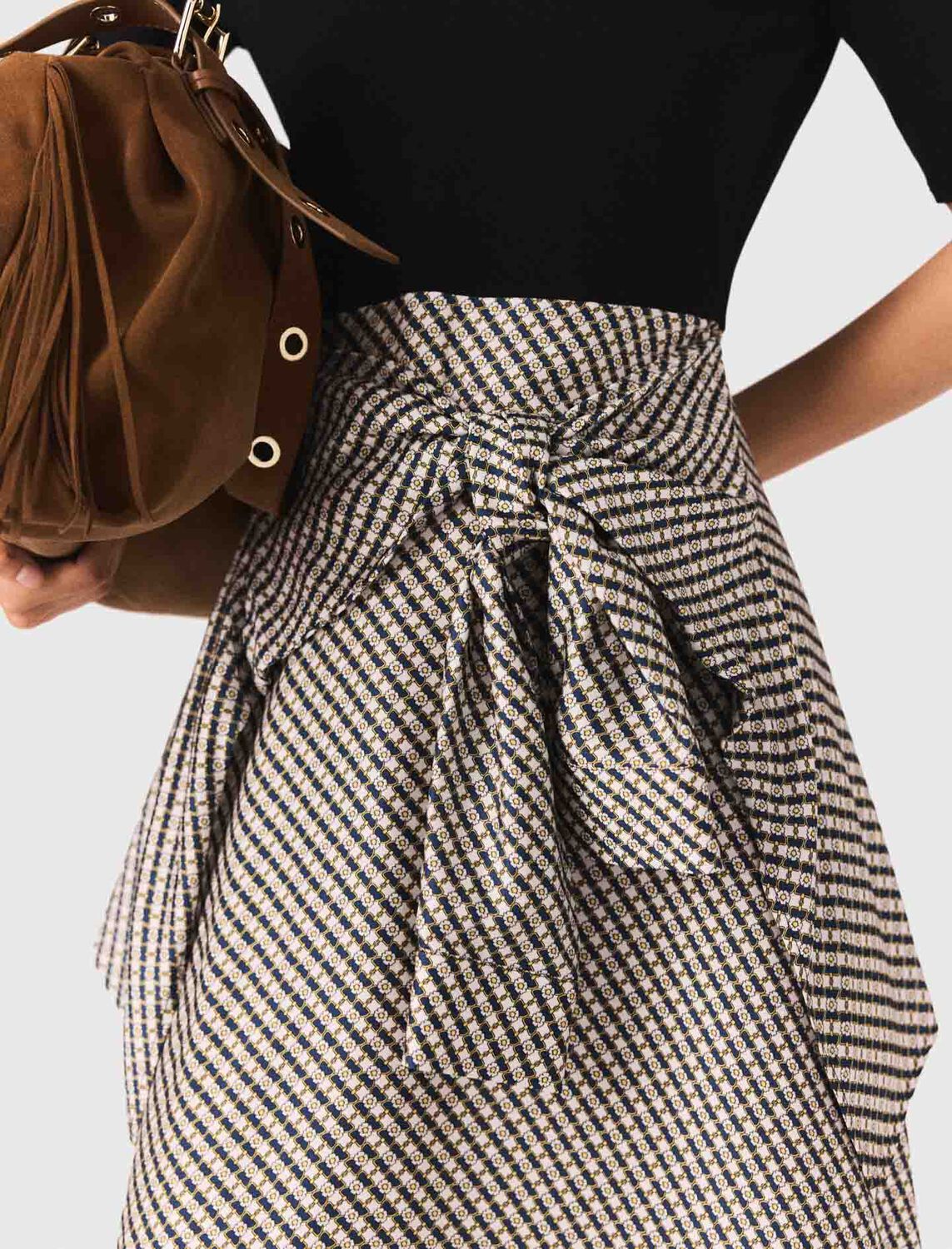 maje : Dresses color Ecru print-tie