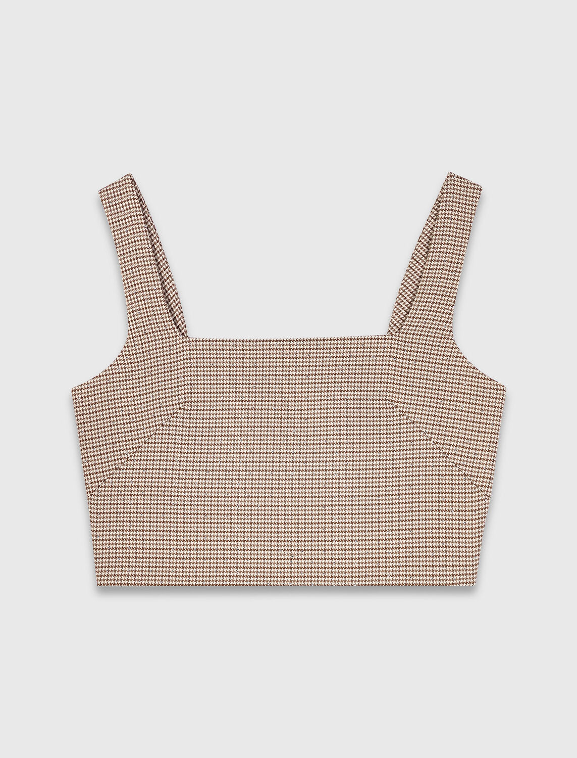 Checked diamanté strappy top - Tops - MAJE