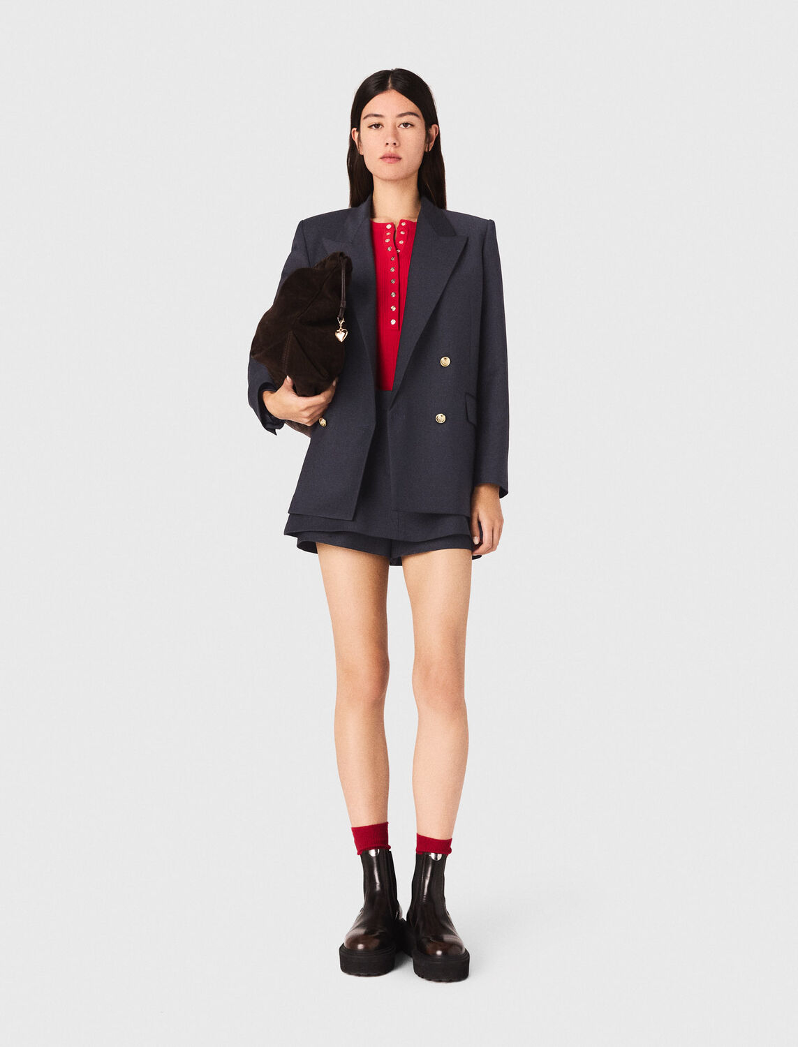 Suit jacket with gold buttons - Blazers & Jackets - MAJE