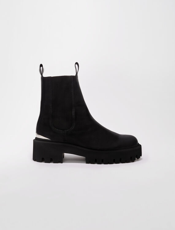 Chelsea boots with platform sole - Shoes - MAJE