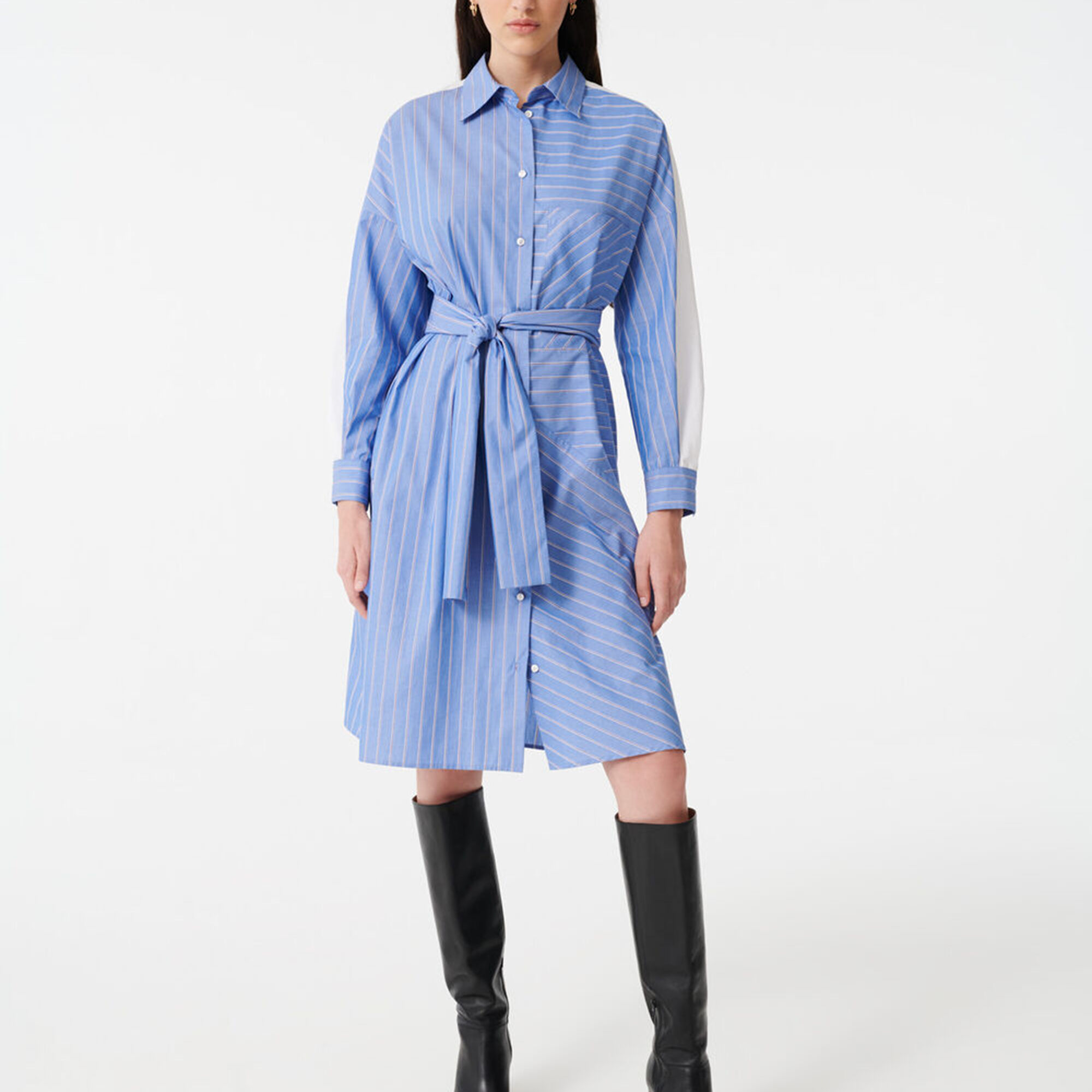 shirt dress knee high boots