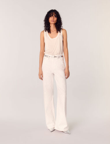 maje : Trousers & Jeans 顏色 白色/WHITE