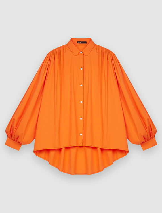 Coloured poplin shirt - Up to 50% off - MAJE