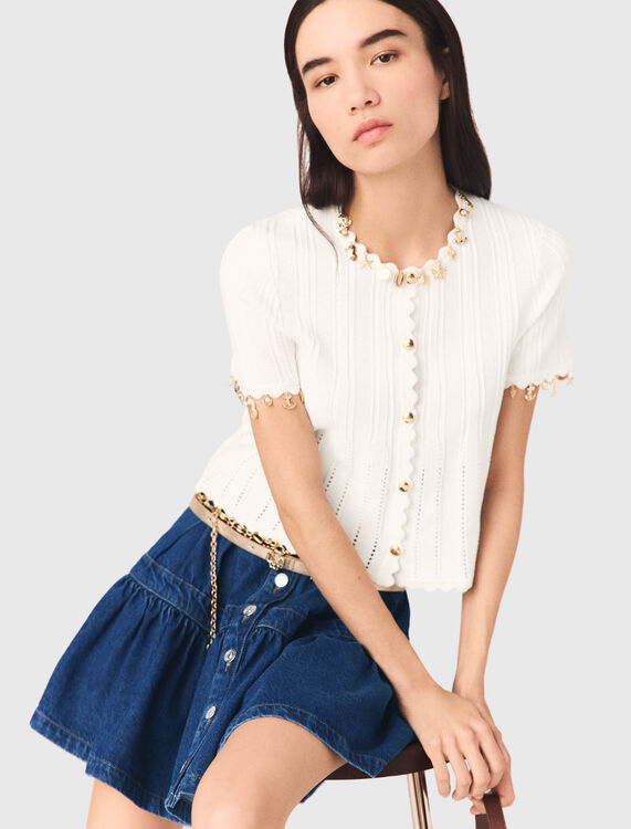 Gold jewellery cardigan - Sweaters & Cardigans - MAJE