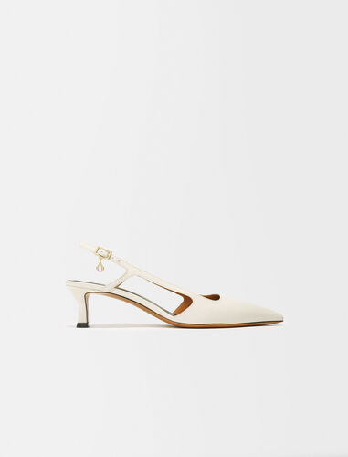 Pointed-toe pumps with straps : Sling-Back & Sandals color White