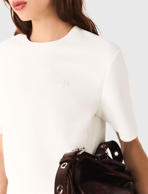 Heavy crepe short top - Tops - MAJE