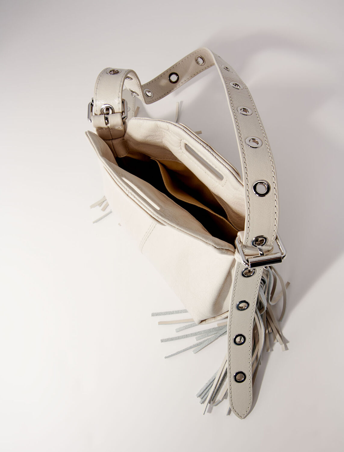 Crackle leather mini Miss M bag - Bags - MAJE