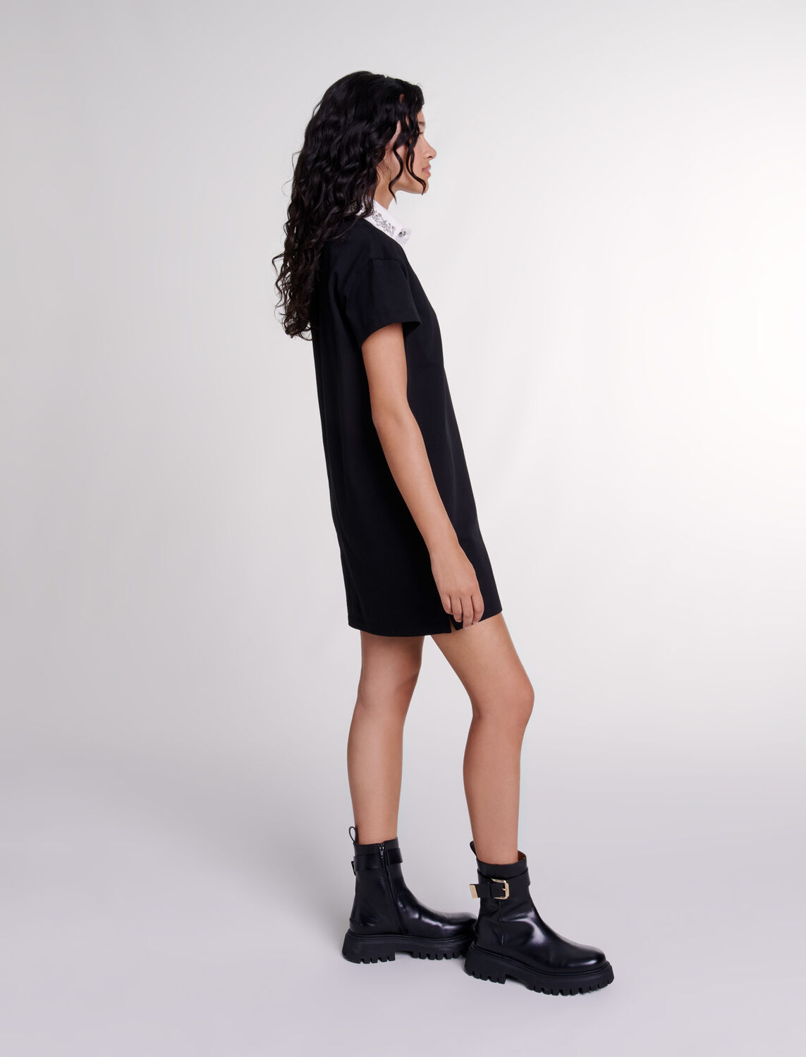 Embroidered rhinestone polo dress - Sport Capsule - MAJE