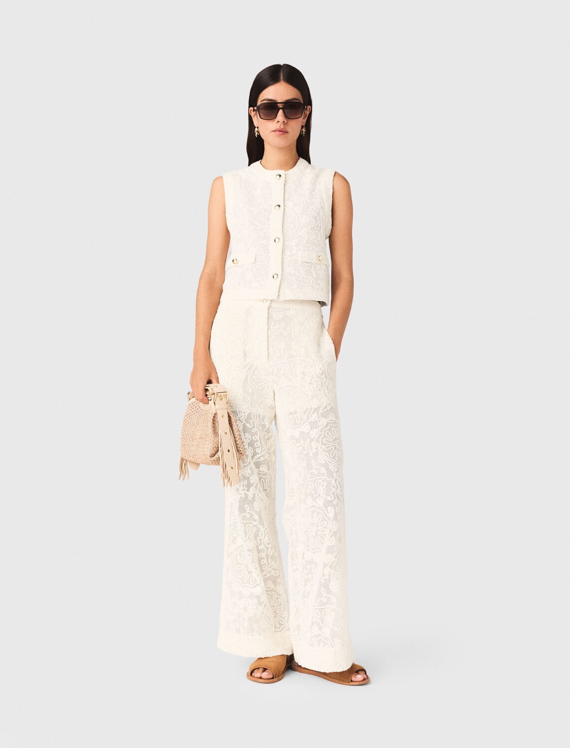 Guipure lace jacket - Tops - MAJE