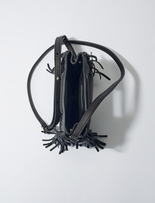 Studded M quilted leather mini bag : M Bag color Black