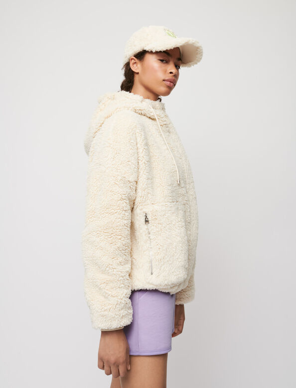 Jacket with fur-effect hood : Coats & Jackets color 