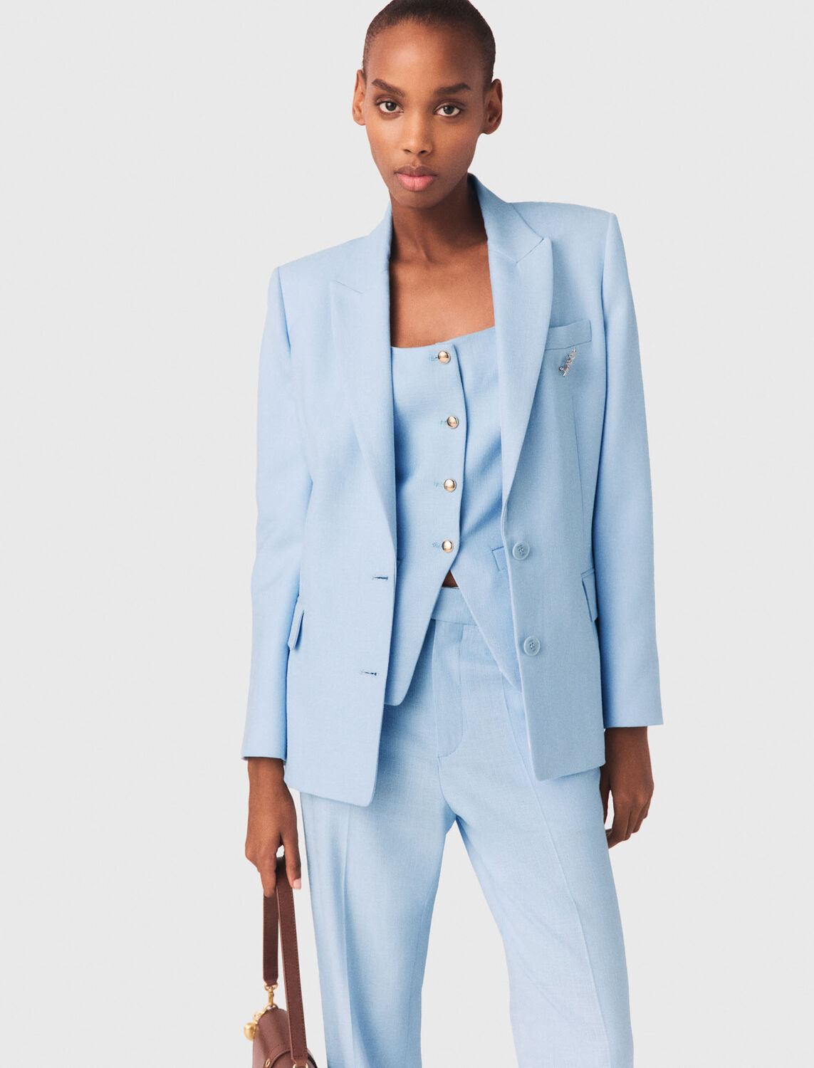 Suit jacket : Blazers & Jackets color Blue Sky