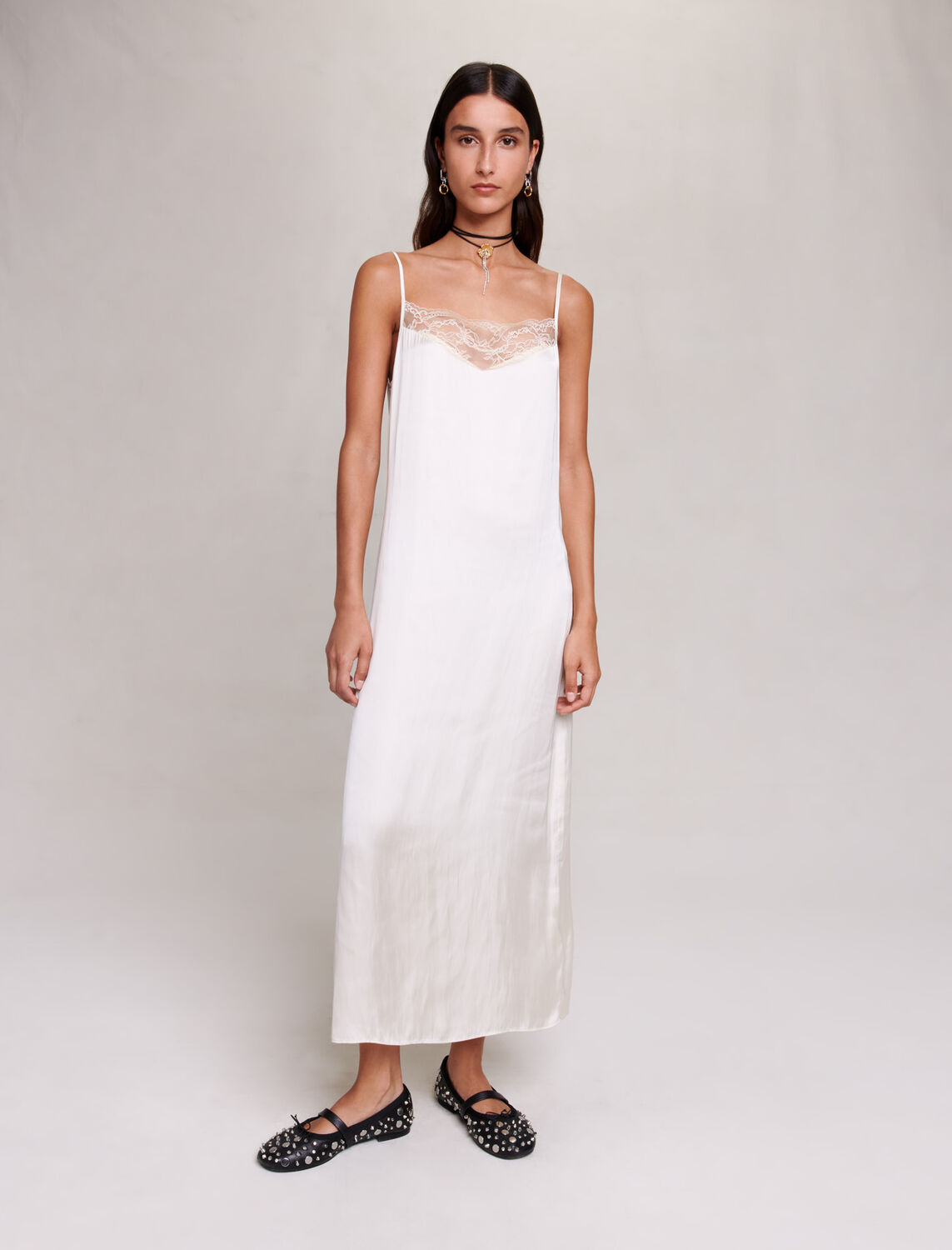Satin-look maxi dress - Fall-Winter Collection - MAJE