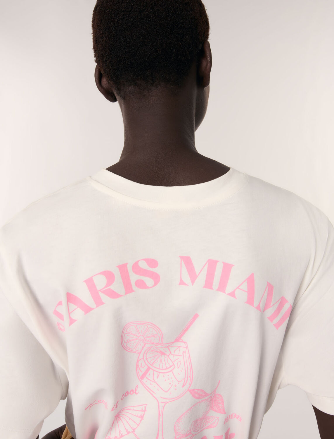maje : T-Shirts 顏色 米白色/OFF WHITE