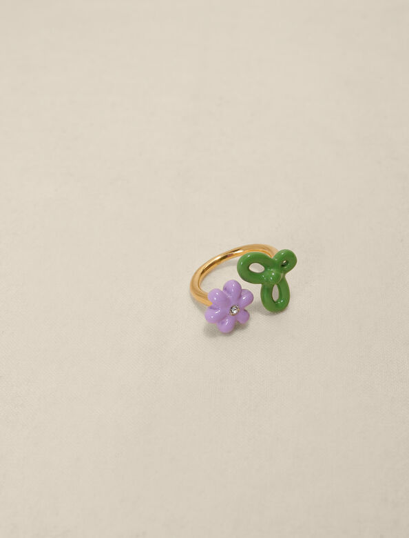 Flower ring : Jewelry color Parma Violet