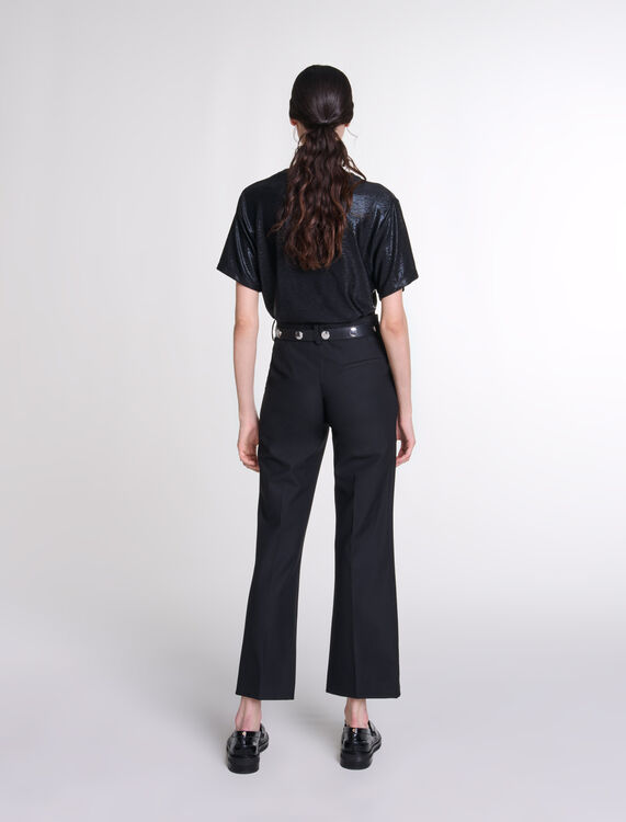 Lamé T-shirt - T-Shirts - MAJE