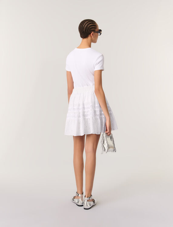 Short embroidered skirt - Skirts & Shorts - MAJE