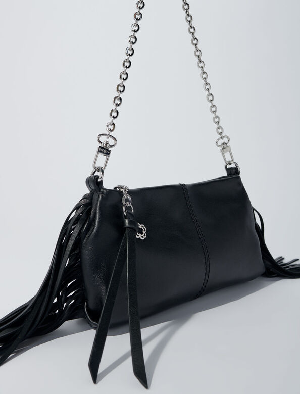 Miss M plain leather clutch bag : Miss M Bags color Black