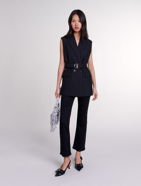 Sleeveless suit jacket : Blazers & Jackets color Black
