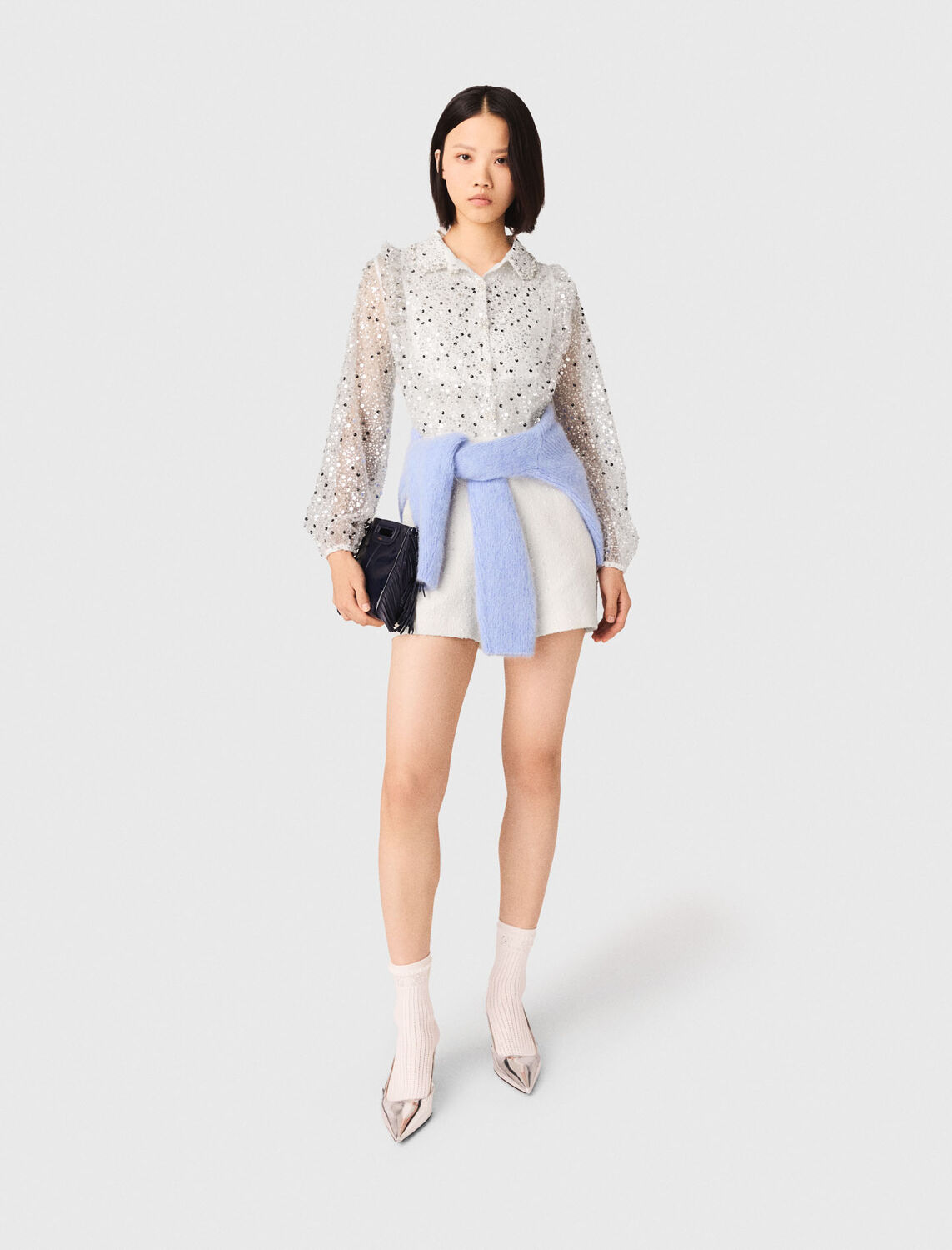 Tweed playsuit - Jumpshort & Jumpsuits - MAJE