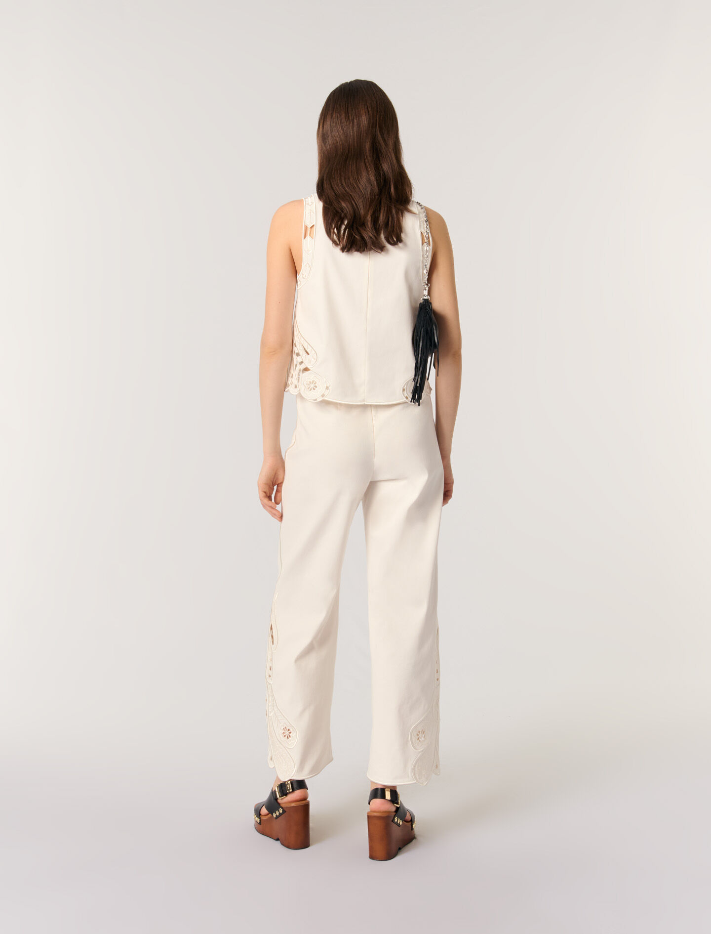 225LAURESQUE Embroidered vest top - Tops - Maje.com