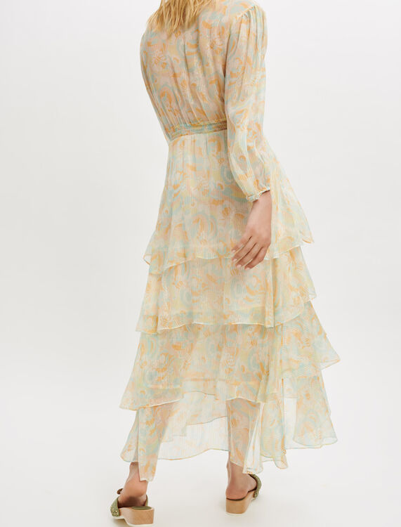 Shiny, fluid silk dress - Dresses - MAJE
