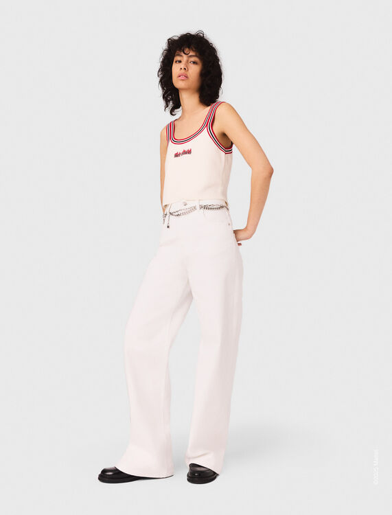 Knit crop top : Hot Wheels™ x Maje color White