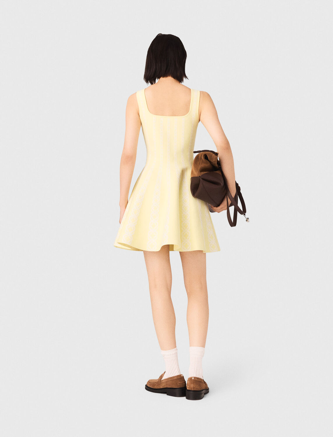 Jacquard knit short dress - Dresses - MAJE