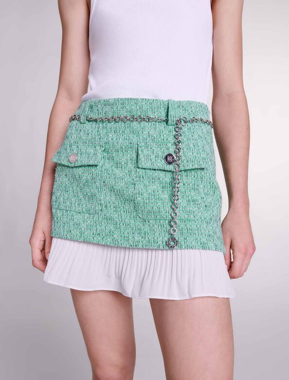 Short 2-in-1 skirt : View All color Green