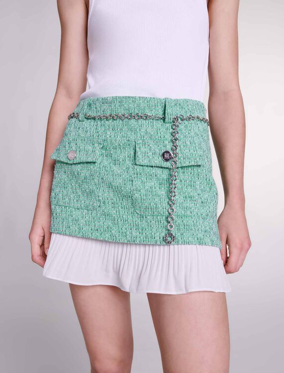 Short 2-in-1 skirt - Skirts & Shorts - MAJE