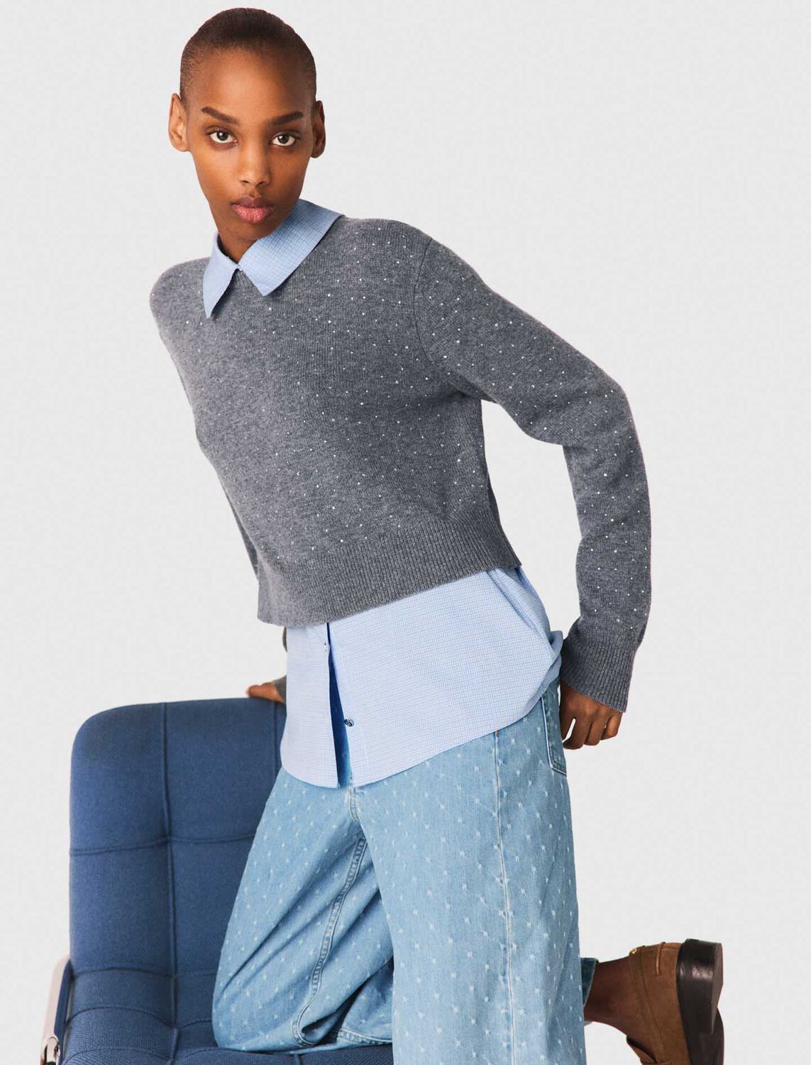 maje : Sweaters & Cardigans 顏色 灰色/GREY