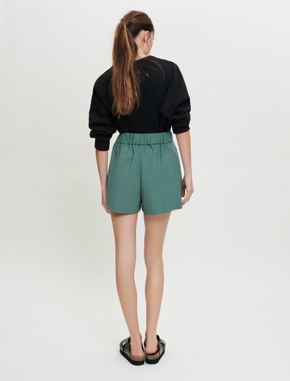 Elasticated tailored shorts - Skirts & Shorts - MAJE