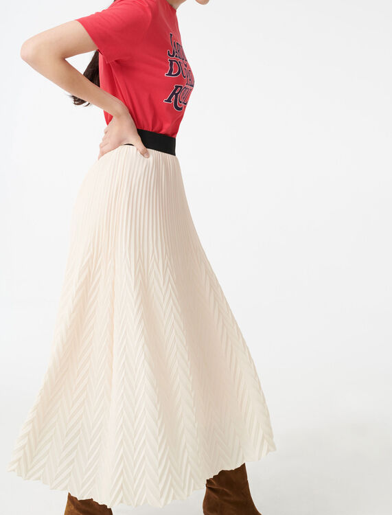 220JISSANE Geometric pleated skirt Skirts