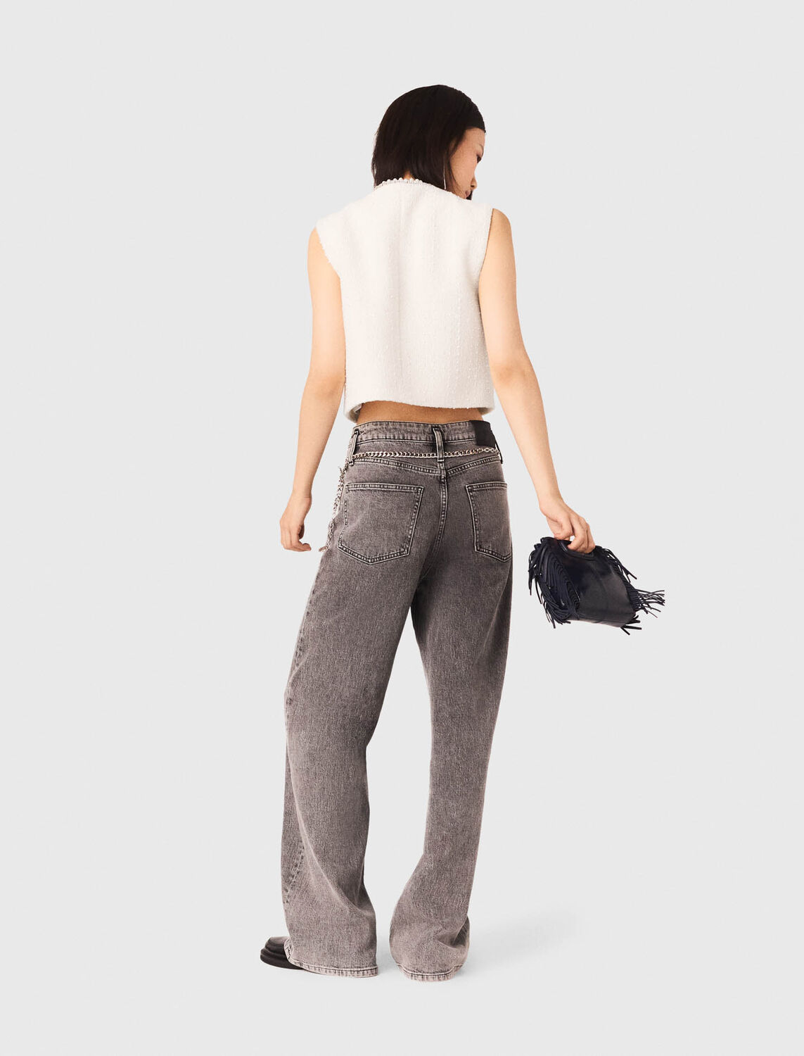 Beaded tweed jacket - Tops - MAJE