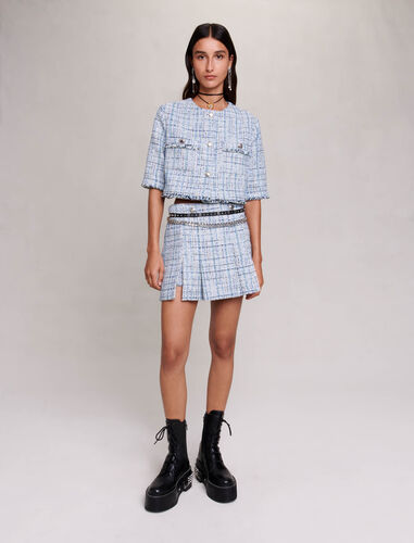 Short pleated skirt : Skirts & Shorts color Light Blue