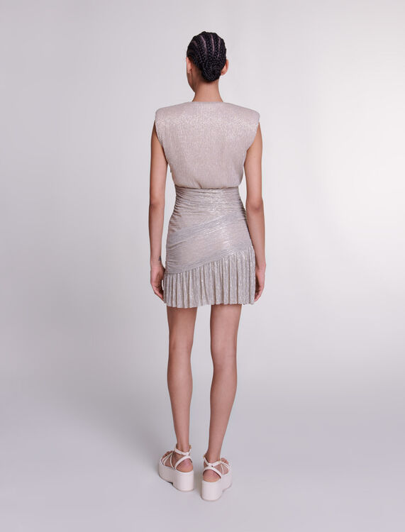 Short metallic dress - Dresses - MAJE