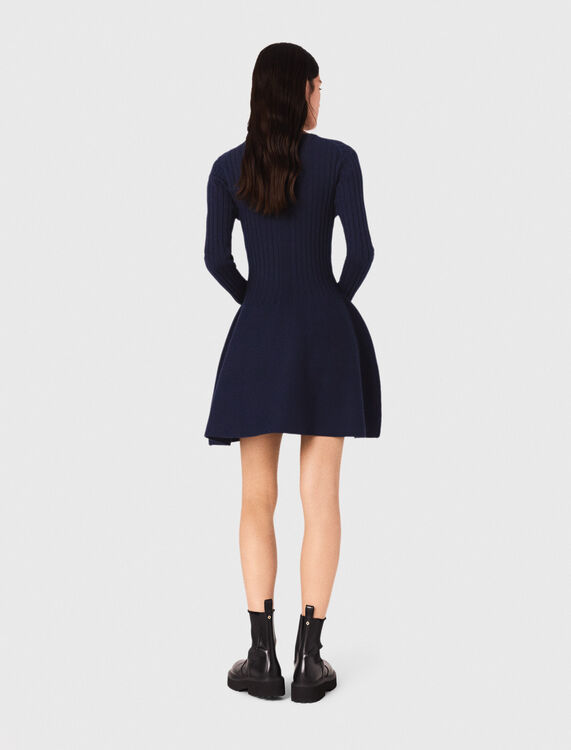 Knit dress with flared skirt - Dresses - MAJE