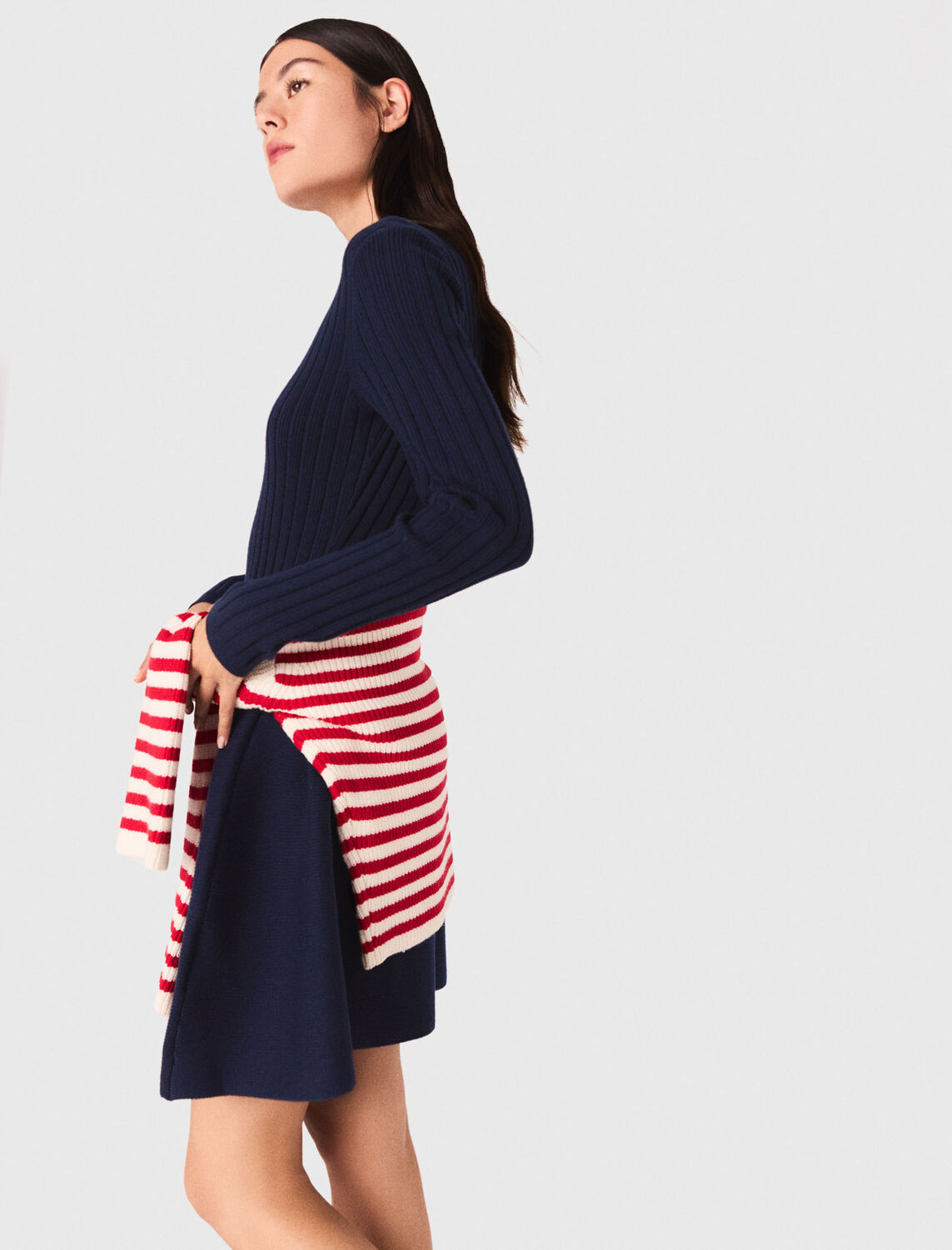 Knit dress with flared skirt - Dresses - MAJE