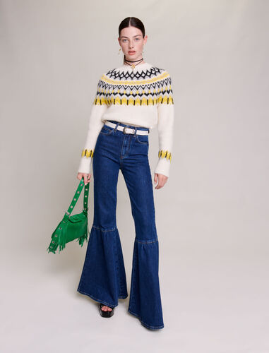 Flared jeans : Trousers & Jeans color Blue