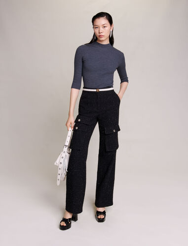 Ribbed jumper : Sweaters & Cardigans color Grey